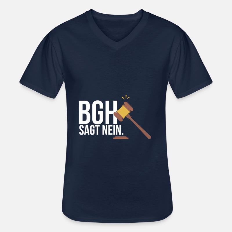 BGH Sagt Nein - Männer-T-Shirt mit V-Ausschnitt - Navy