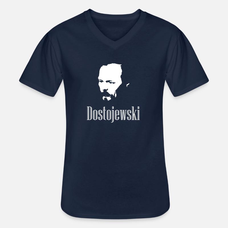 Dostojewski Bild - Männer-T-Shirt mit V-Ausschnitt - Navy