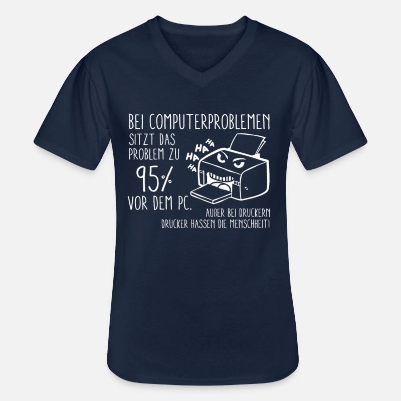 Computerproblem - Männer-T-Shirt mit V-Ausschnitt - Navy