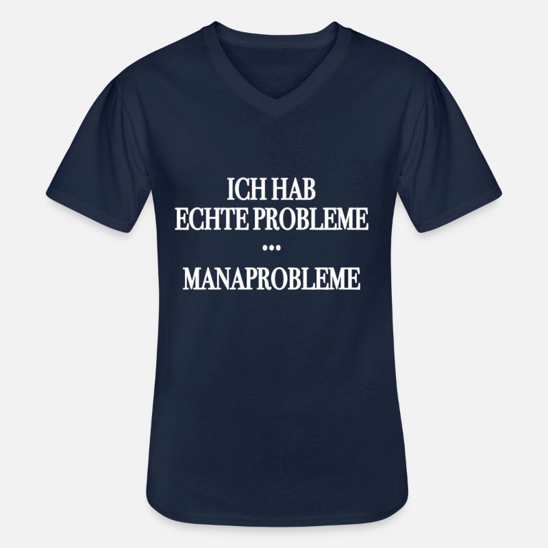 Manaprobleme echte Probleme - Männer-T-Shirt mit V-Ausschnitt - Navy