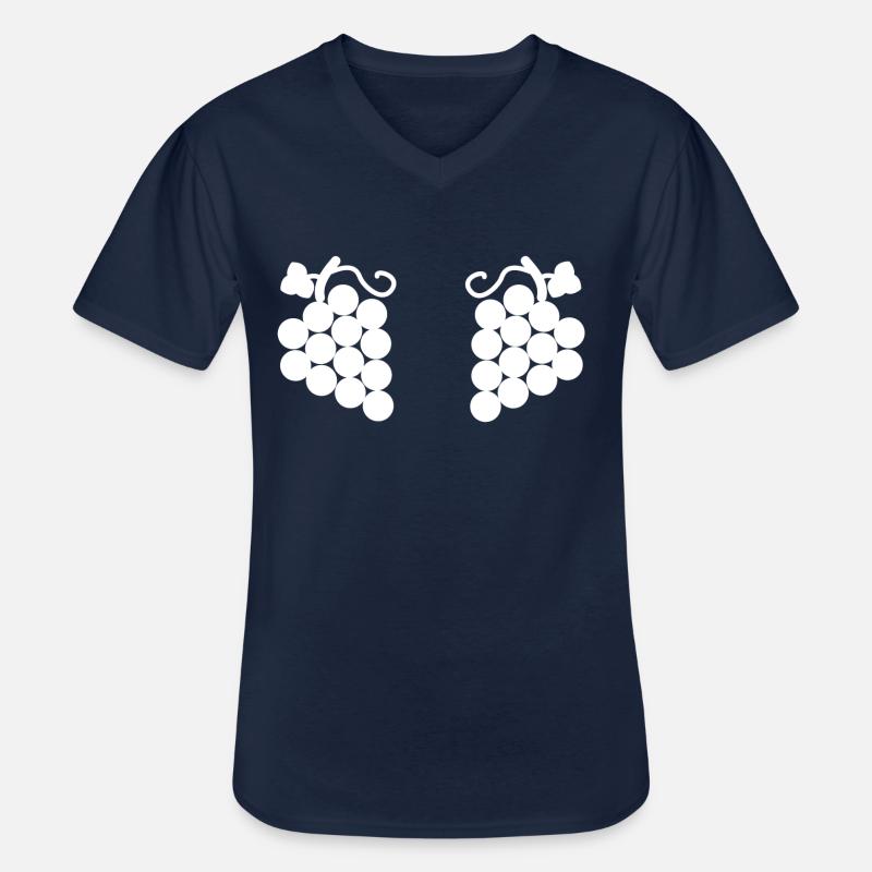 Trauben - Männer-T-Shirt mit V-Ausschnitt - Navy