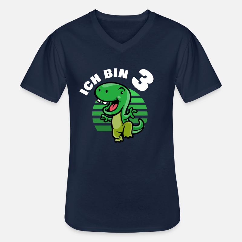 ICH BIN 3 - Männer-T-Shirt mit V-Ausschnitt - Navy