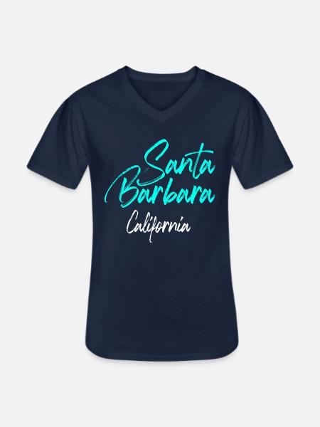 Santa Barbara California - Men's V-Neck T-Shirt - navy