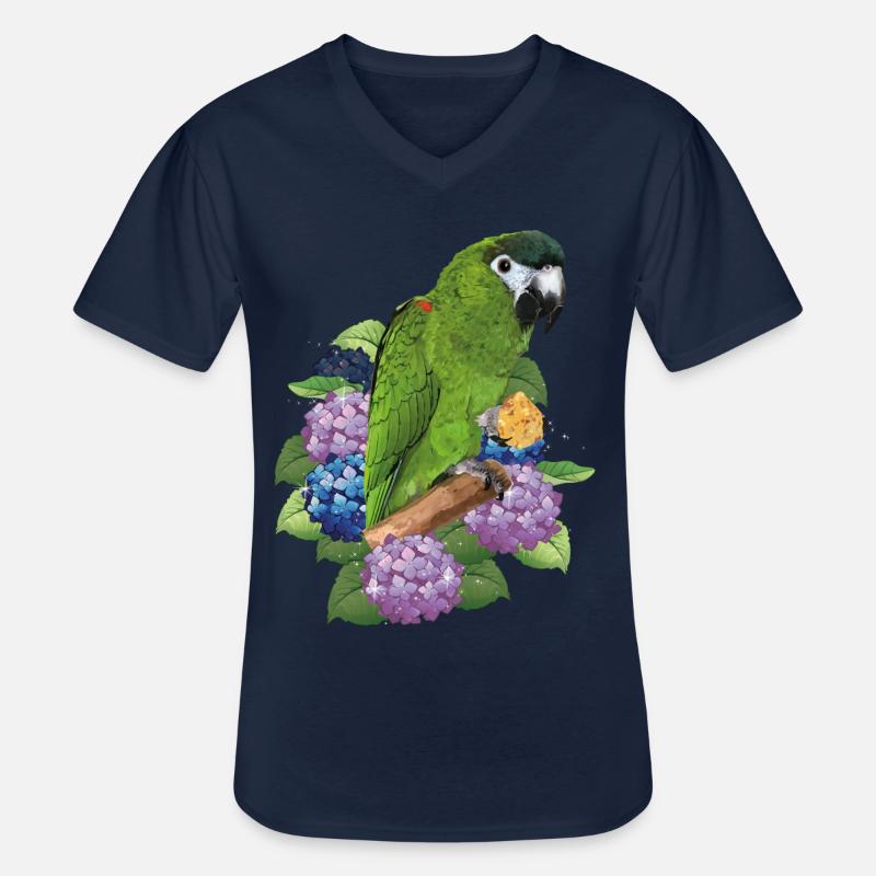 Noble ara - Männer-T-Shirt mit V-Ausschnitt - Navy