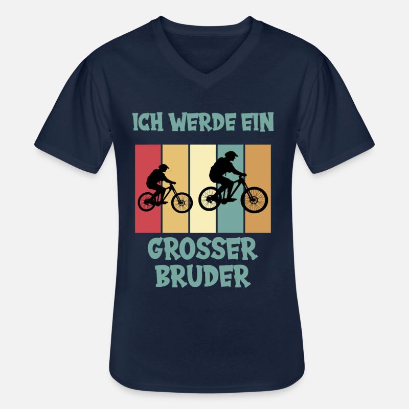 Ich werde großer Bruder - Männer-T-Shirt mit V-Ausschnitt - Navy