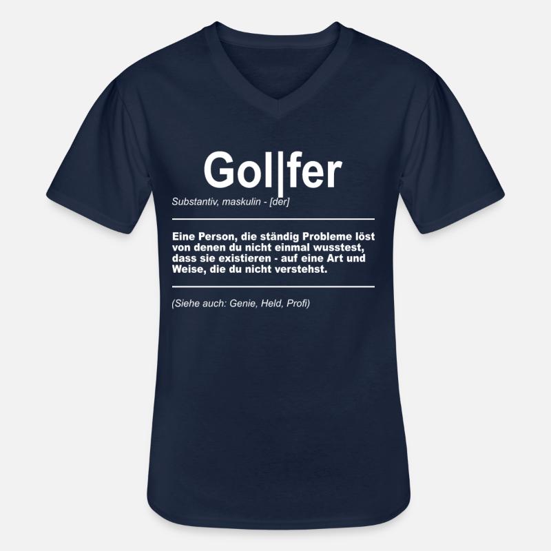 Golfer Golf Golfspieler Definition - Männer-T-Shirt mit V-Ausschnitt - Navy