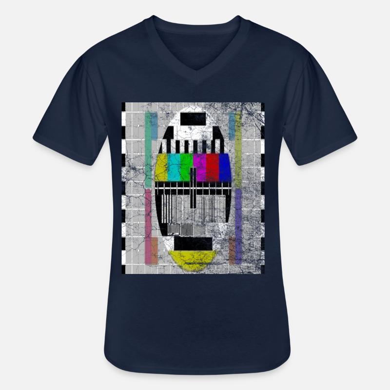 testbild bright - Männer-T-Shirt mit V-Ausschnitt - Navy