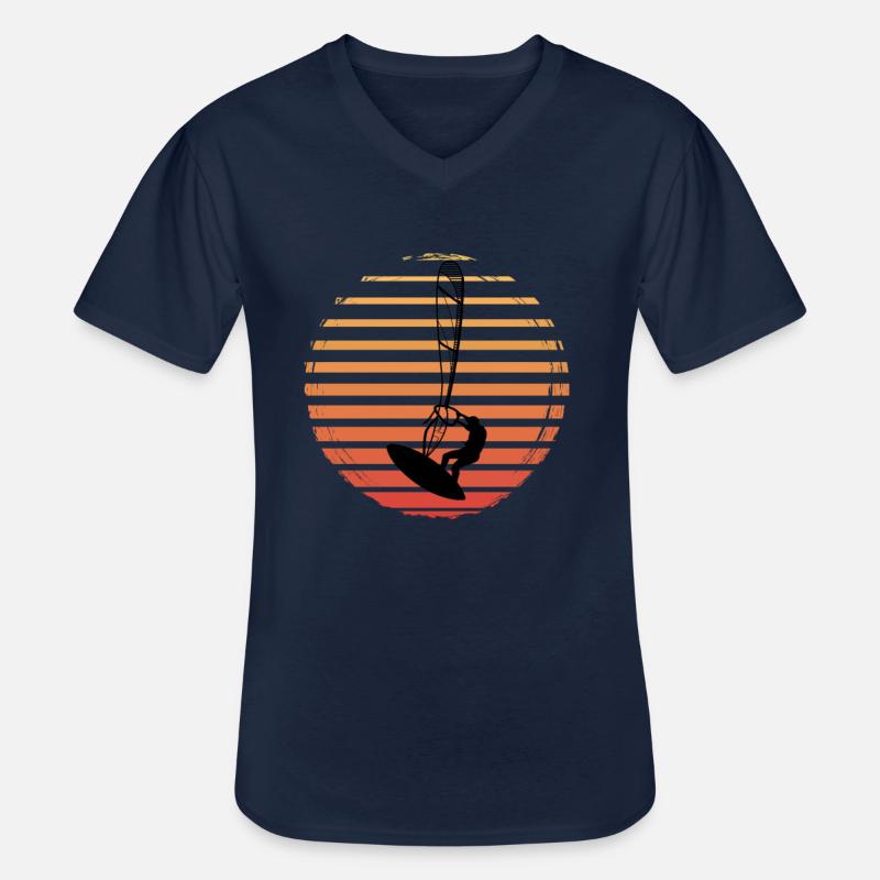Windsurfen Windsurfer - Männer-T-Shirt mit V-Ausschnitt - Navy