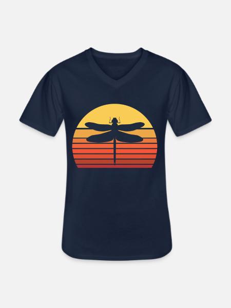 Dragonfly insect nature - Men's V-Neck T-Shirt - navy