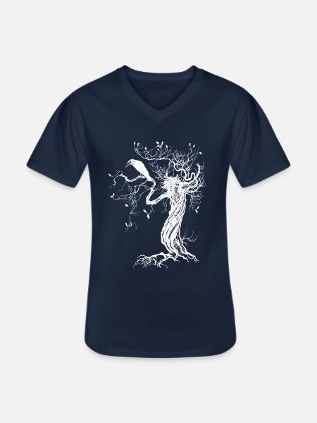 Raven Horror Plague - Men's V-Neck T-Shirt - navy