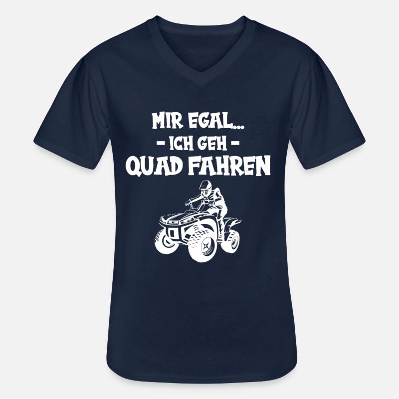 Mir egal Quad - Männer-T-Shirt mit V-Ausschnitt - Navy