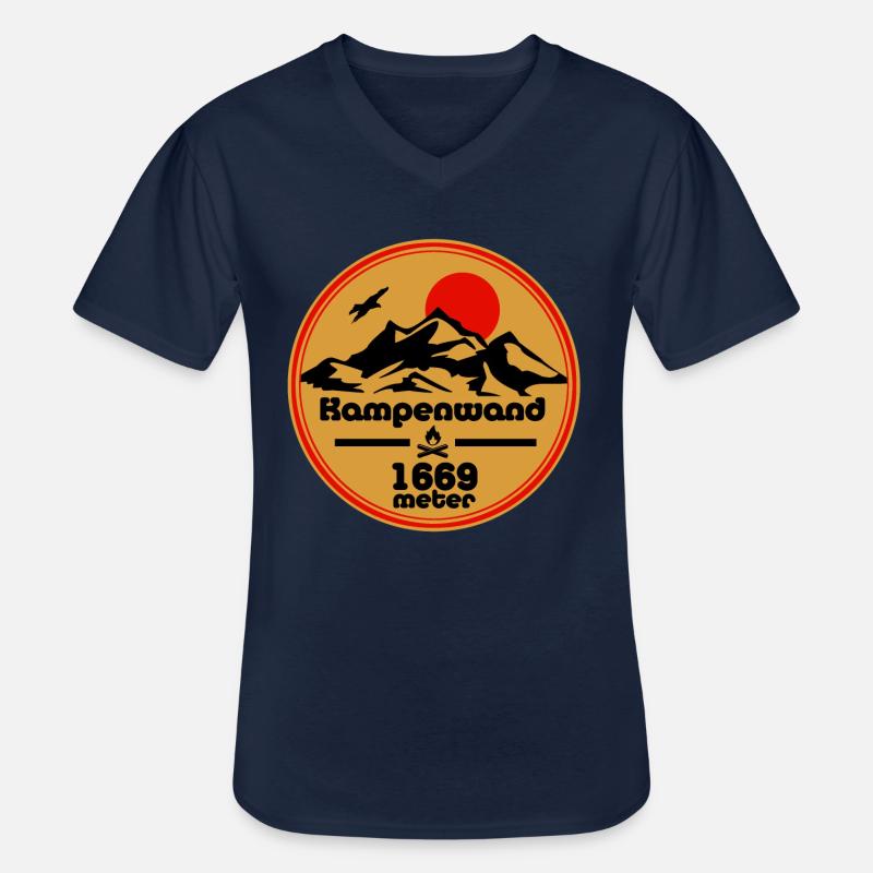 kampenwand - Männer-T-Shirt mit V-Ausschnitt - Navy