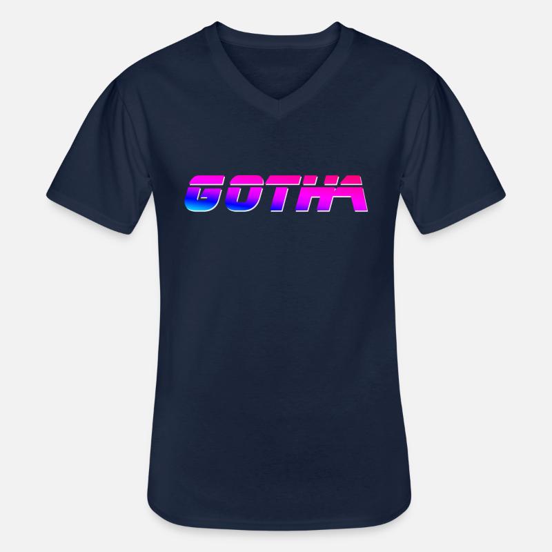 gotha - Männer-T-Shirt mit V-Ausschnitt - Navy