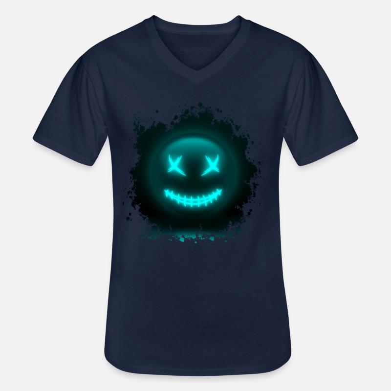Bluemoji - Männer-T-Shirt mit V-Ausschnitt - Navy
