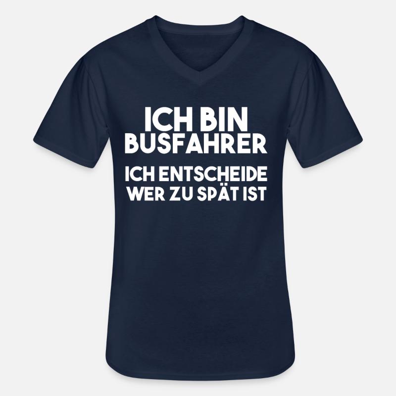 Busfahrer Spruch - Männer-T-Shirt mit V-Ausschnitt - Navy