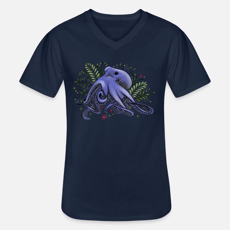 Oktopus - Under the sea - Männer-T-Shirt mit V-Ausschnitt - Navy