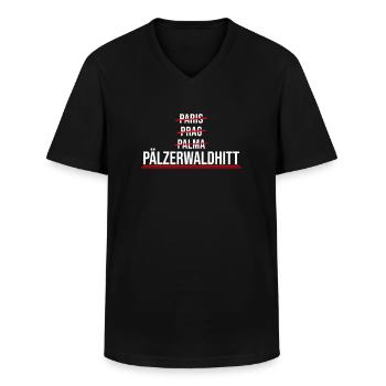 Pfälzer Wald Pälzerwaldhitt Weinstraße Pfalz - Männer-T-Shirt mit V-Ausschnitt - Schwarz - Vorne - AI Model Male 178 dark (178cm)