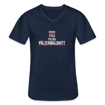 Pfälzer Wald Pälzerwaldhitt Weinstraße Pfalz - Männer-T-Shirt mit V-Ausschnitt - Navy - Vorne - AI Model Male 178 dark (178cm)