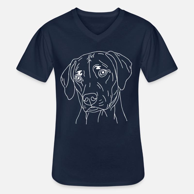 Rhodesian Ridgeback - Männer-T-Shirt mit V-Ausschnitt - Navy