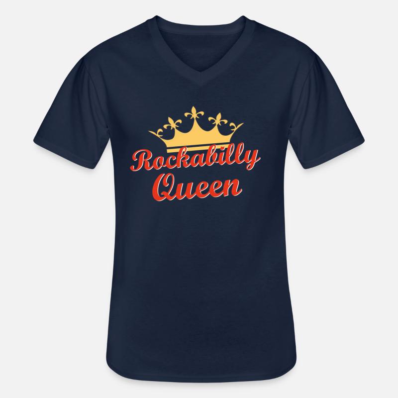 rockybilly queen - Männer-T-Shirt mit V-Ausschnitt - Navy