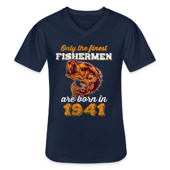 Legendär 81 Jahre alt Geschenk zum 81. Geburtstag - Männer-T-Shirt mit V-Ausschnitt - Navy - Vorne - AI Model Male 178 dark (178cm)