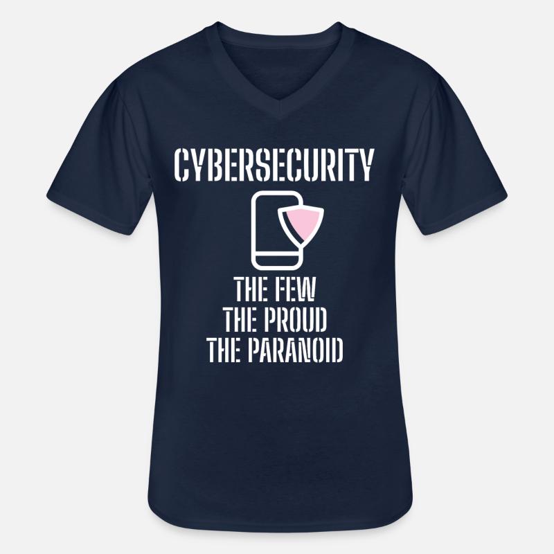 Cybersecurity - IT-Sicherheit Informatiker - Männer-T-Shirt mit V-Ausschnitt - Navy