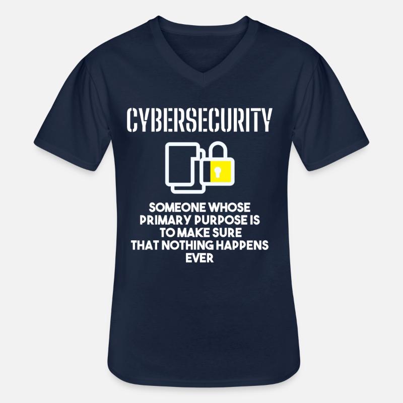 Cybersecurity - IT Security Computer Scientists - Men's V-Neck T-Shirt - navy