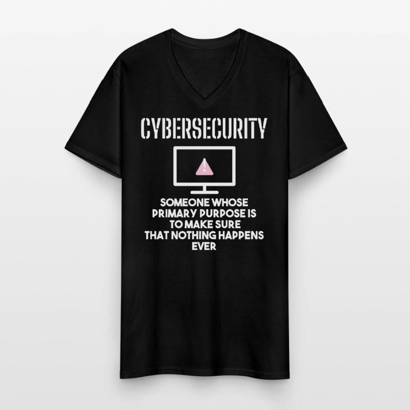 Cybersecurity - IT Security Computer Scientists Men's V-Neck T-Shirt