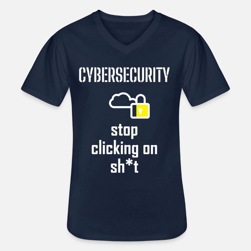 Cybersecurity - IT-Sicherheit Informatiker - Männer-T-Shirt mit V-Ausschnitt - Navy