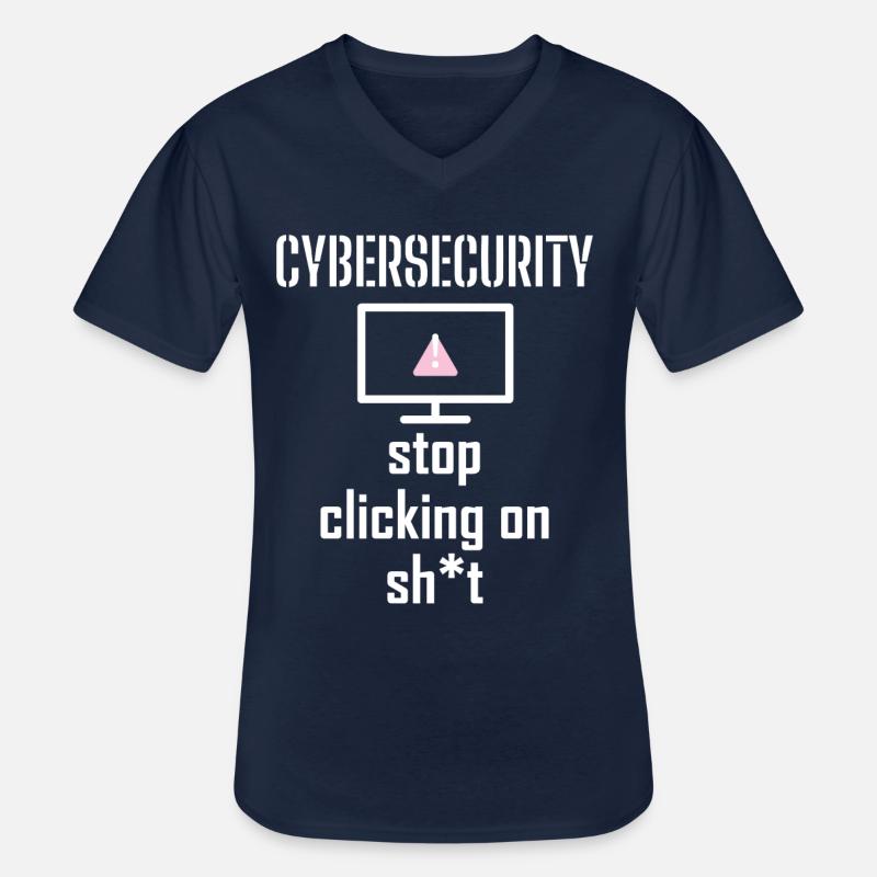 Cybersecurity - IT-Sicherheit Informatiker - Männer-T-Shirt mit V-Ausschnitt - Navy