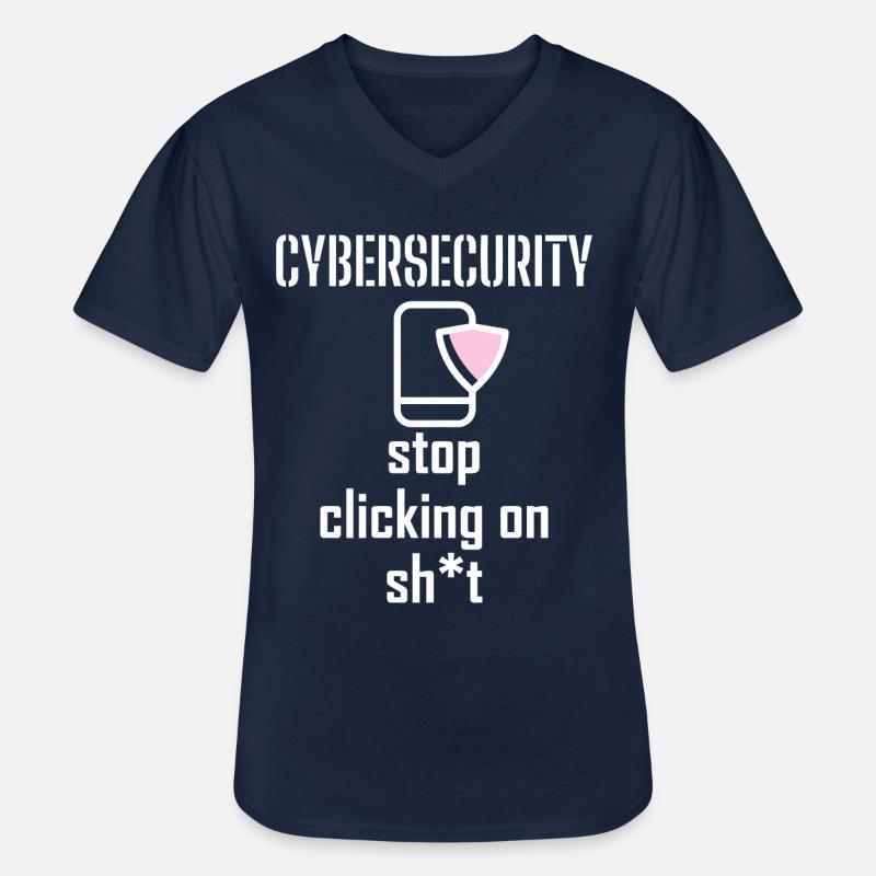 Cybersecurity - IT Security Computer Scientists - Men's V-Neck T-Shirt - navy