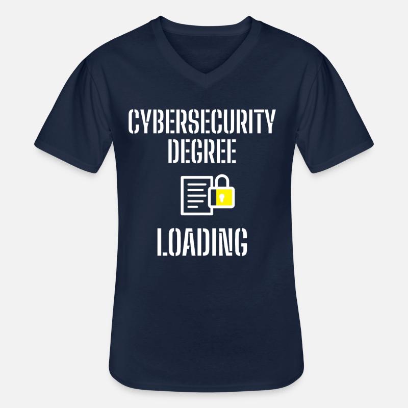 Cybersecurity - IT Security Computer Scientists - Men's V-Neck T-Shirt - navy