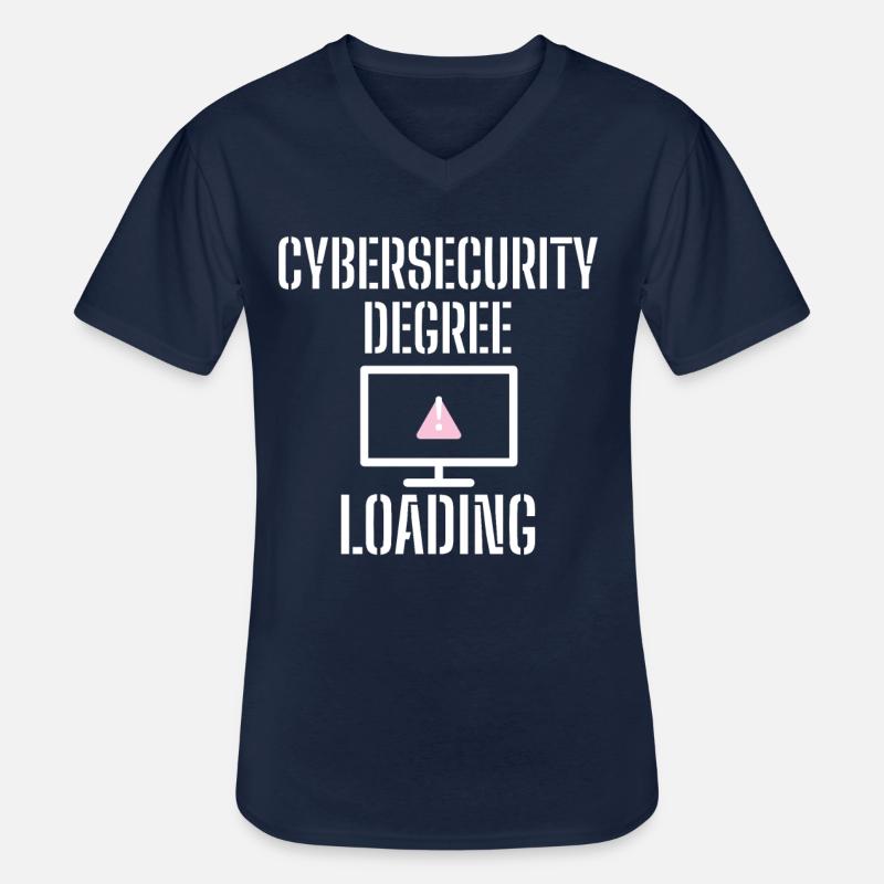 Cybersecurity - IT-Sicherheit Informatiker - Männer-T-Shirt mit V-Ausschnitt - Navy