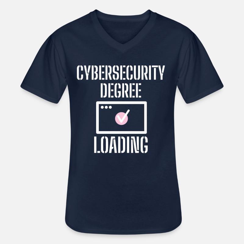 Cybersecurity - IT-Sicherheit Informatiker - Männer-T-Shirt mit V-Ausschnitt - Navy
