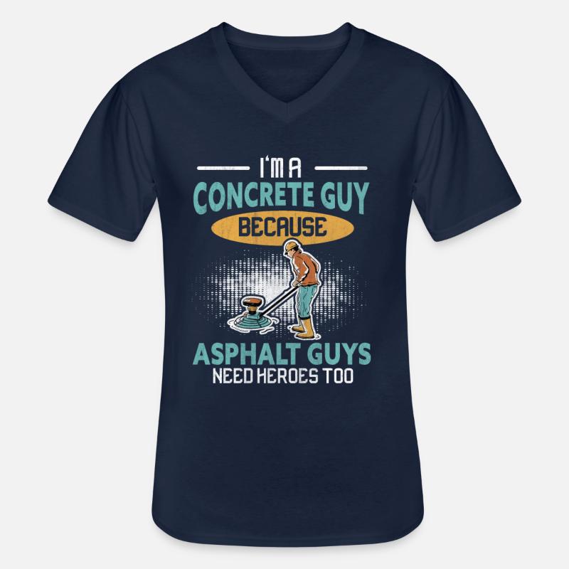 KW1 Constructeurs de béton - T-shirt col V Homme - marine