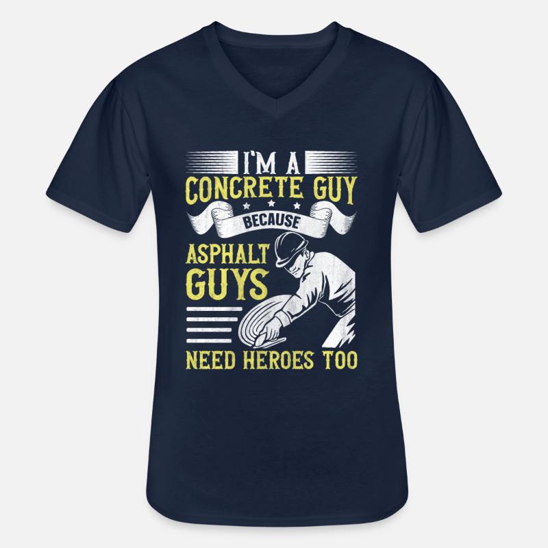 KW1 Constructeurs de béton - T-shirt col V Homme - marine
