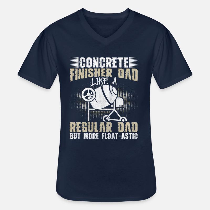 Float-Astic Concrete Finisher Dad Betonbauer - Männer-T-Shirt mit V-Ausschnitt - Navy