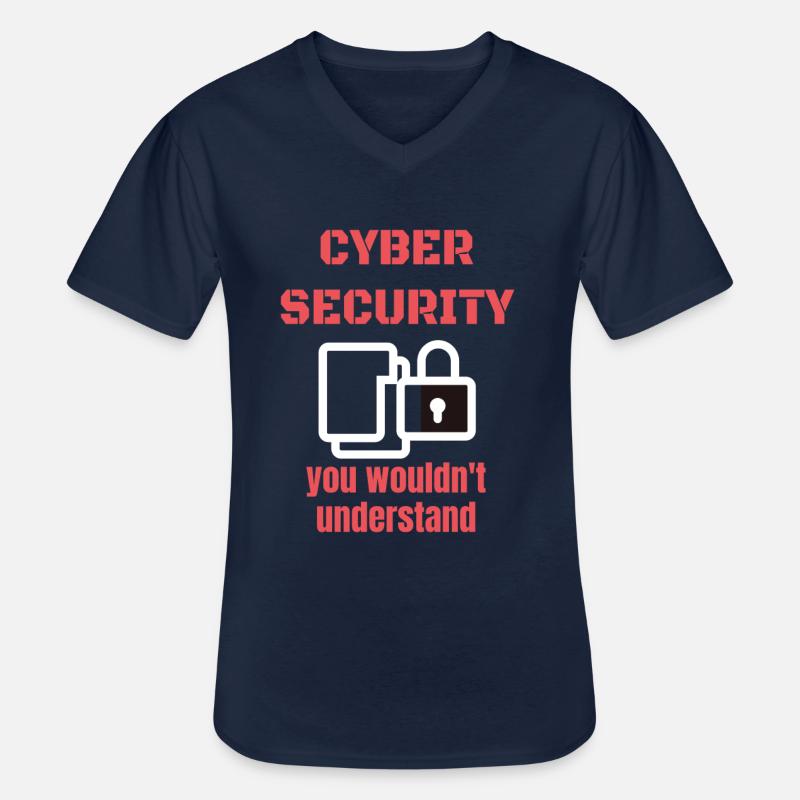 Cybersecurity - IT Security Computer Scientist - Men's V-Neck T-Shirt - navy