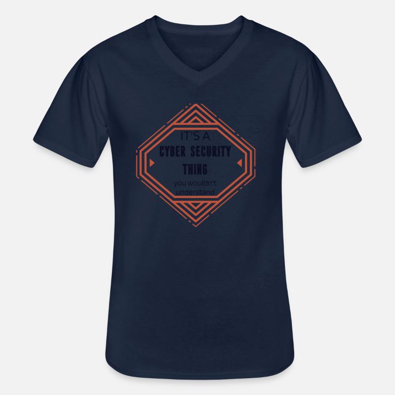 Cybersecurity - IT Security Computer Scientist - Men's V-Neck T-Shirt - navy