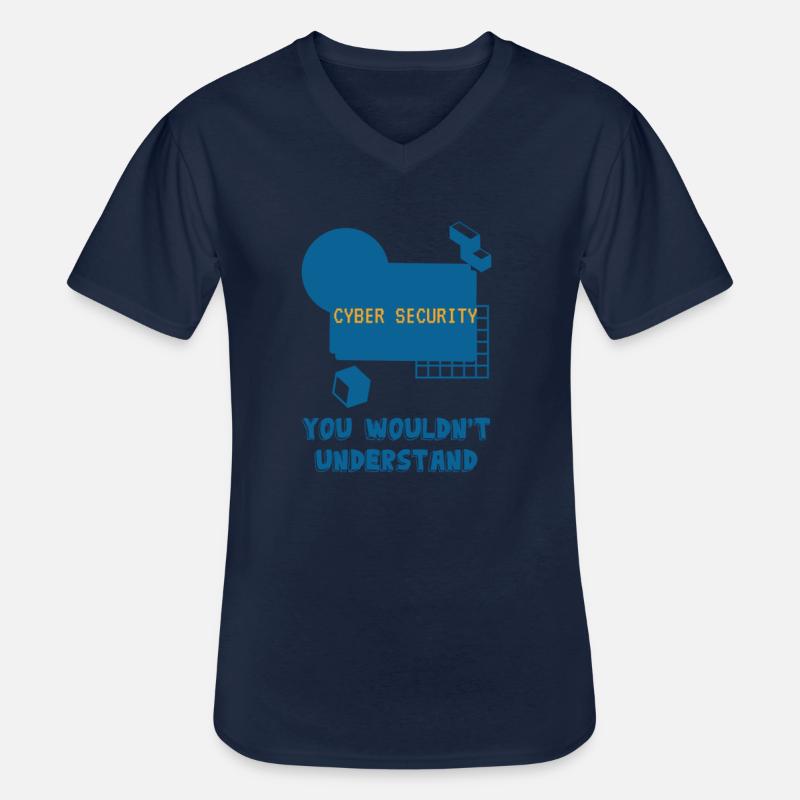 Cybersecurity - IT Security Computer Scientist - Men's V-Neck T-Shirt - navy