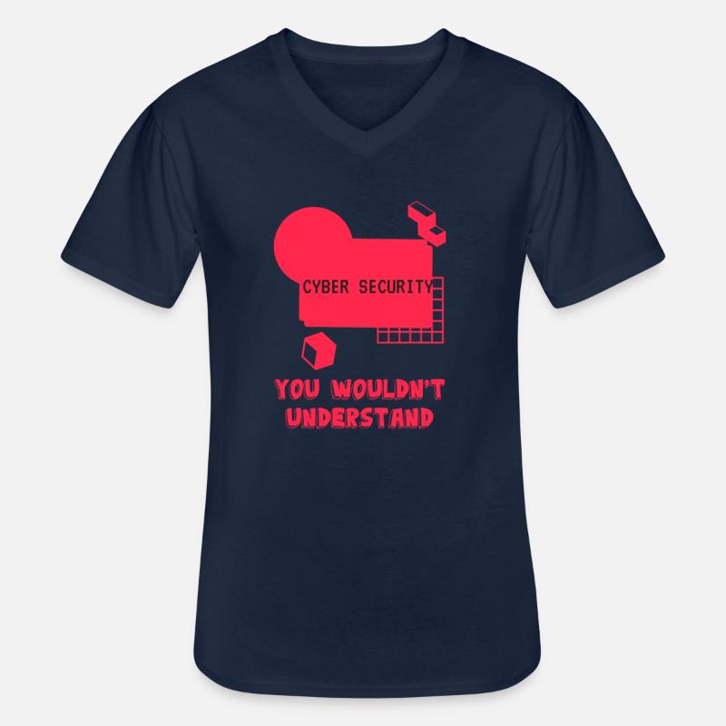 Cybersecurity - IT Security Computer Scientist - Men's V-Neck T-Shirt - navy