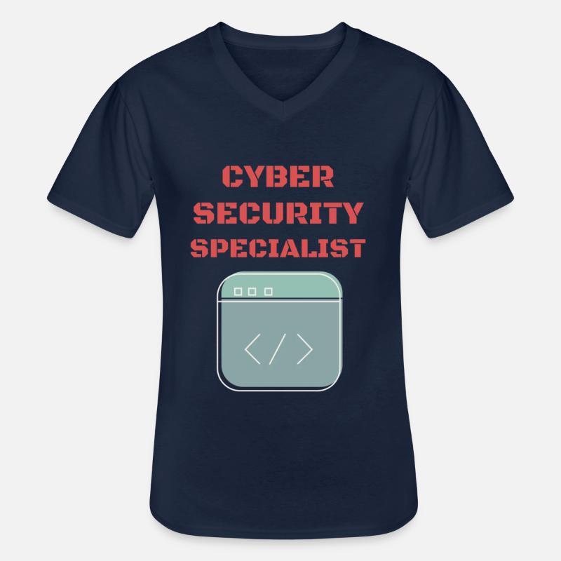 Cybersecurity - IT Security Computer Scientist - Men's V-Neck T-Shirt - navy