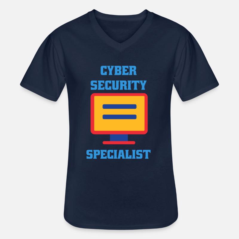 Cybersecurity - IT Security Computer Scientist - Men's V-Neck T-Shirt - navy