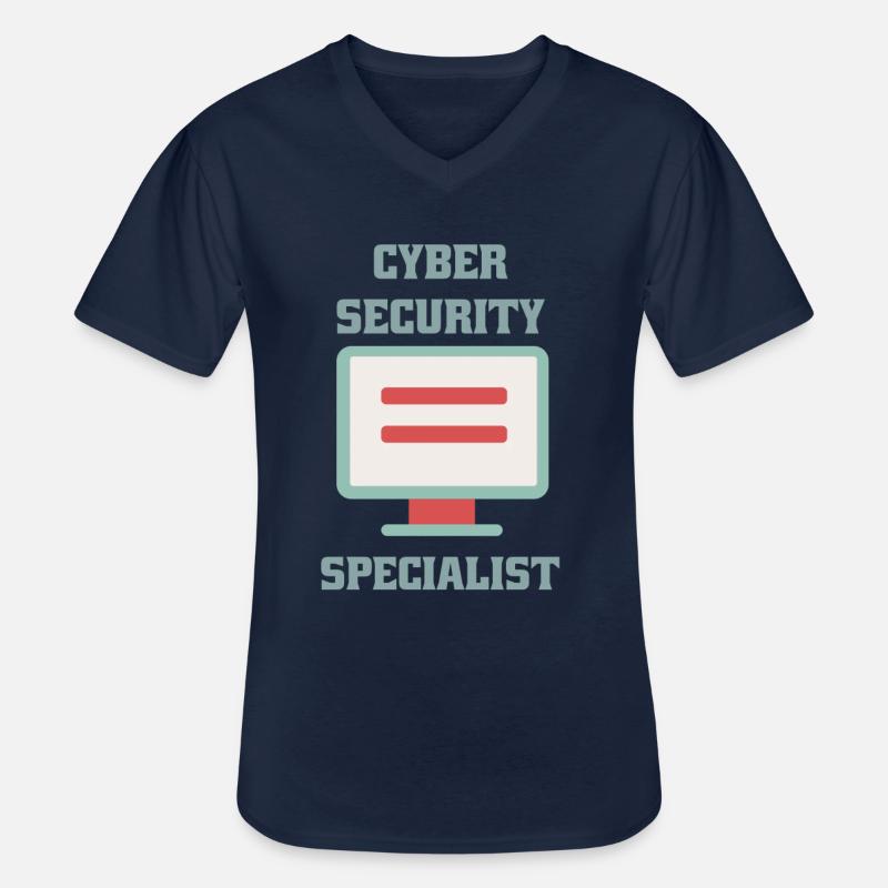Cybersecurity - IT Security Computer Scientist - Men's V-Neck T-Shirt - navy
