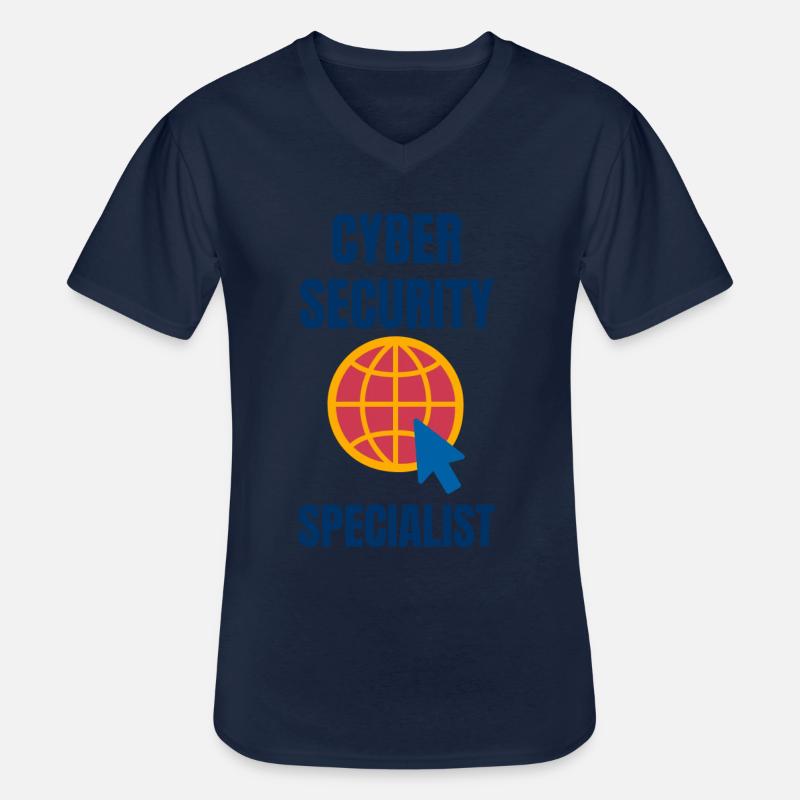 Cybersecurity - IT Security Computer Scientist - Men's V-Neck T-Shirt - navy