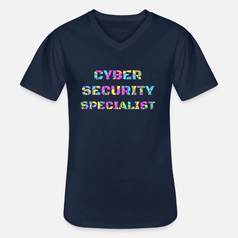 Cybersecurity - IT Security Computer Scientist - Men's V-Neck T-Shirt - navy