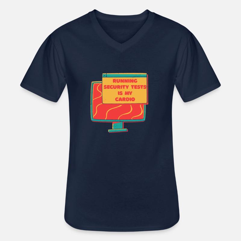 Cybersecurity - IT-Sicherheit Informatiker - Männer-T-Shirt mit V-Ausschnitt - Navy