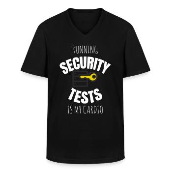 Cybersecurity - IT-Sicherheit Informatiker - Männer-T-Shirt mit V-Ausschnitt - Schwarz - Vorne - AI Model Male 178 dark (178cm)