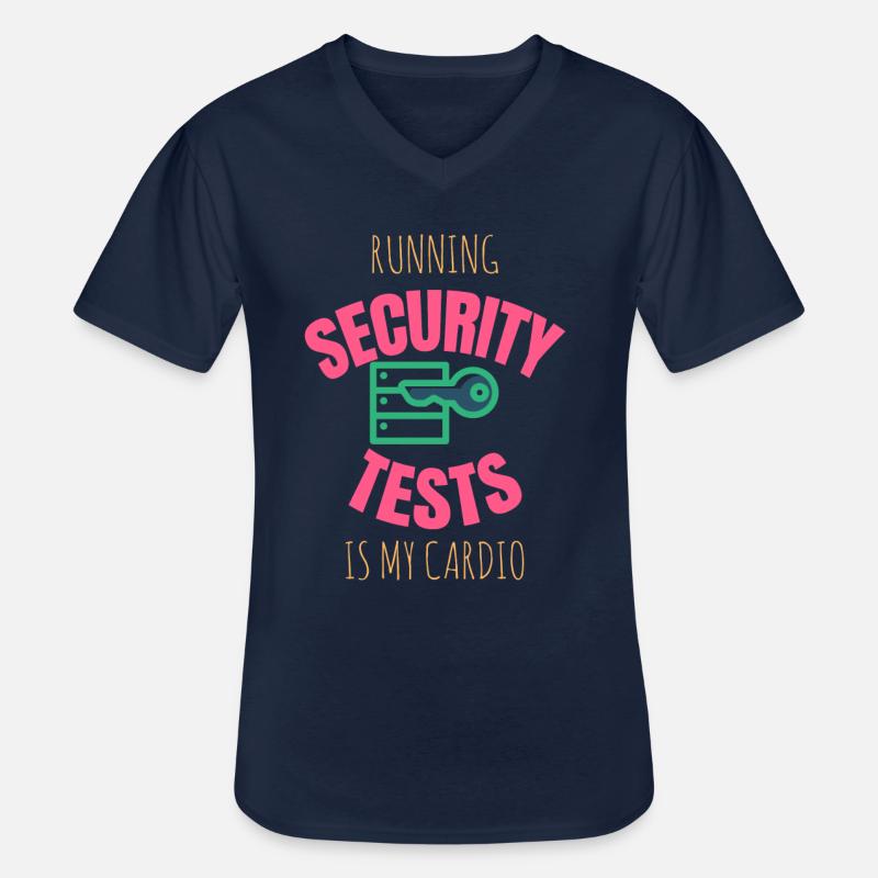 Cybersecurity - IT Security Computer Scientist - Men's V-Neck T-Shirt - navy