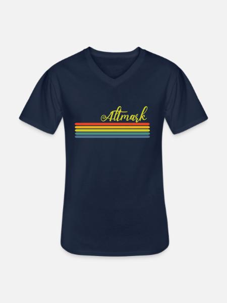 altmark Regenbogen - Männer-T-Shirt mit V-Ausschnitt - Navy